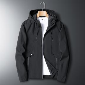 Men's Spring and Autumn Hooded Coat Windbreaker